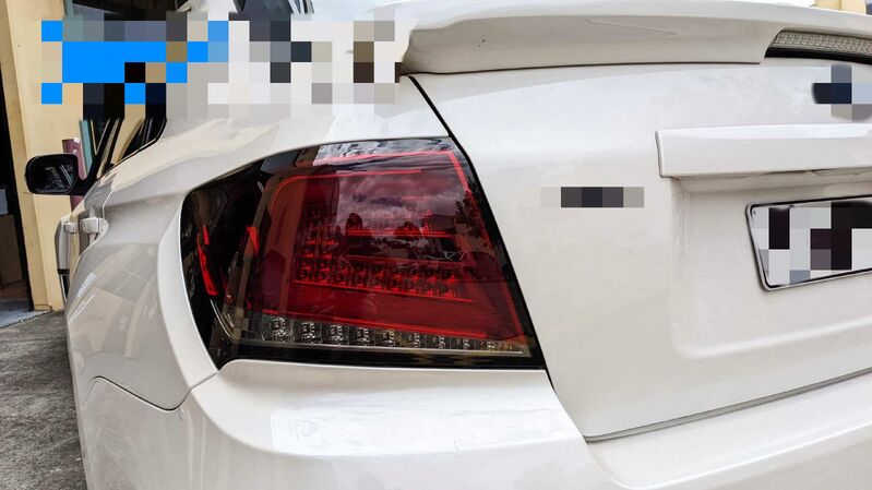 Spec D Smoked Red Sequential LED Taillights Fit For Subaru Impreza WRX STI Sedan G3 2008-2013
