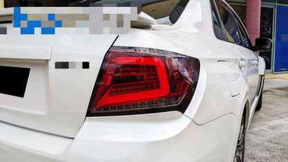 Spec D Smoked Red Sequential LED Taillights Fit For Subaru Impreza WRX STI Sedan G3 2008-2013