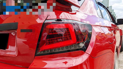 Spec D Smoked Red Sequential LED Taillights Fit For Subaru Impreza WRX STI Sedan G3 2008-2013