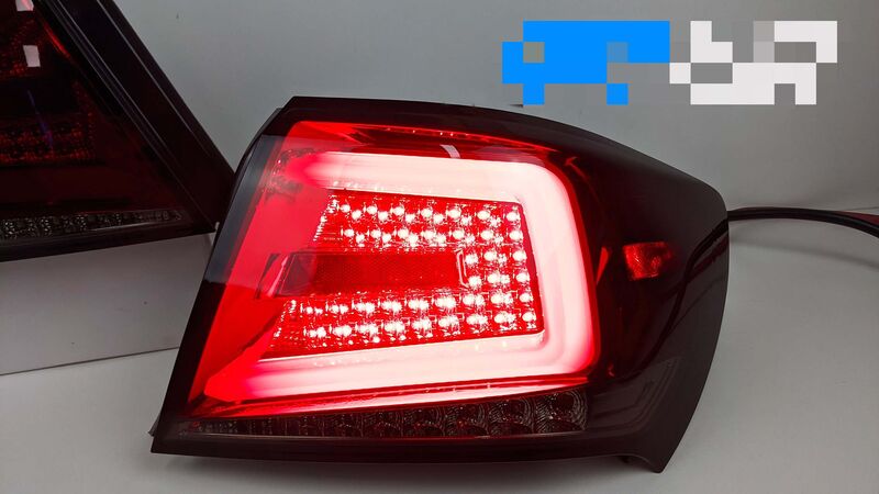 Spec D Smoked Red Sequential LED Taillights Fit For Subaru Impreza WRX STI Sedan G3 2008-2013