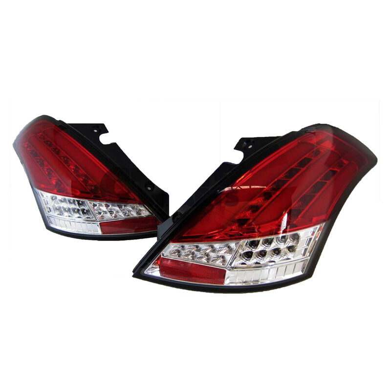 Clear Red Full LED Tail Lights Fit For Suzuki Swift FZ GA GLX GL 2011-2016