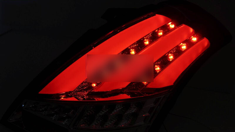 Clear Red Full LED Tail Lights Fit For Suzuki Swift FZ GA GLX GL 2011-2016