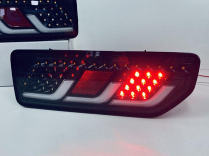 3D Black Full LED Sequential Indicator Tail Lights Fit For Suzuki Jimny 2018-2024