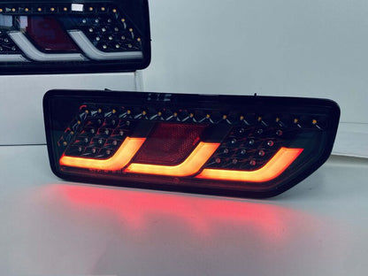 3D Black Full LED Sequential Indicator Tail Lights Fit For Suzuki Jimny 2018-2024