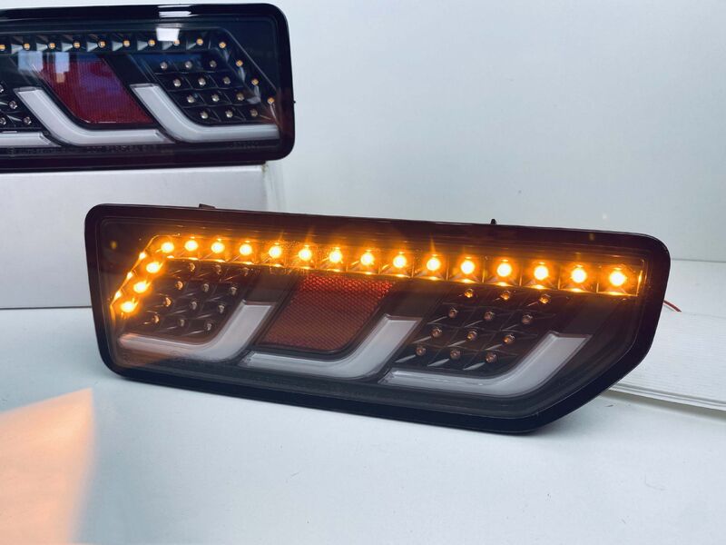 3D Black Full LED Sequential Indicator Tail Lights Fit For Suzuki Jimny 2018-2024