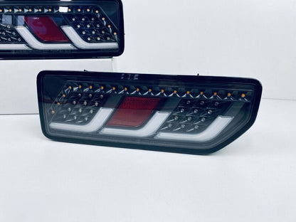 3D Black Full LED Sequential Indicator Tail Lights Fit For Suzuki Jimny 2018-2024