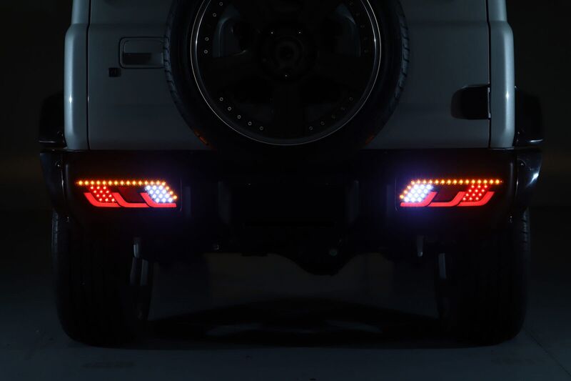 3D Black Full LED Sequential Indicator Tail Lights Fit For Suzuki Jimny 2018-2024