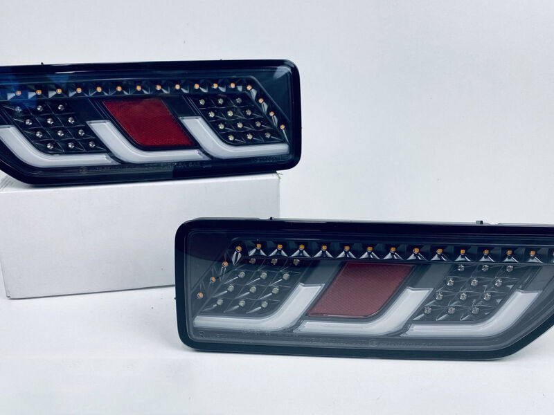 3D Black Full LED Sequential Indicator Tail Lights Fit For Suzuki Jimny 2018-2024