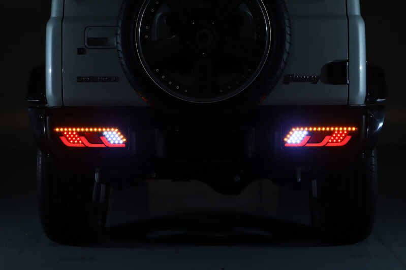 3D Black Full LED Sequential Indicator Tail Lights Fit For Suzuki Jimny 2018-2024