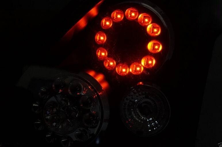 Black Full LED Tail Lights Fit For Suzuki Swift Sport 2004-2010