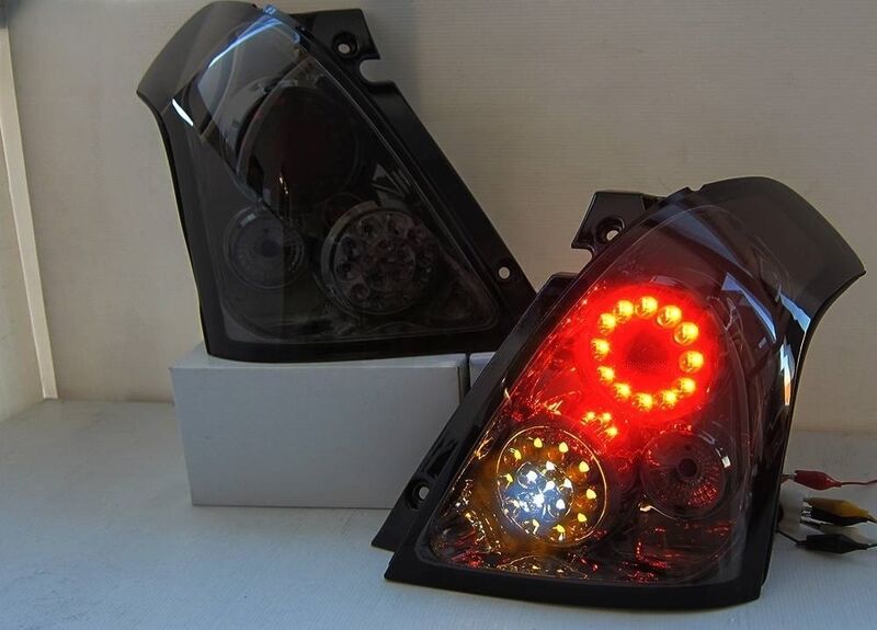 Smoke Full LED Tail Lights Fit For Suzuki Swift Sport Taillights 2004-2010