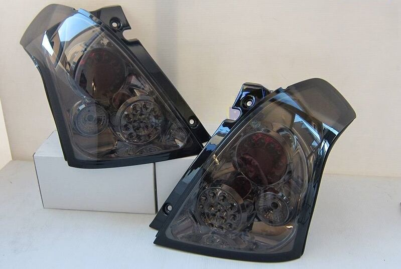 Smoke Full LED Tail Lights Fit For Suzuki Swift Sport Taillights 2004-2010