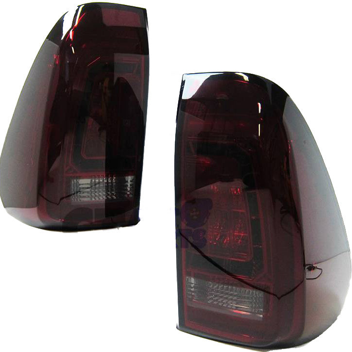 Smoke Red LED 3D Tail Lights Fit For Toyota Hilux REVO SR5 VIGO 2015-2020