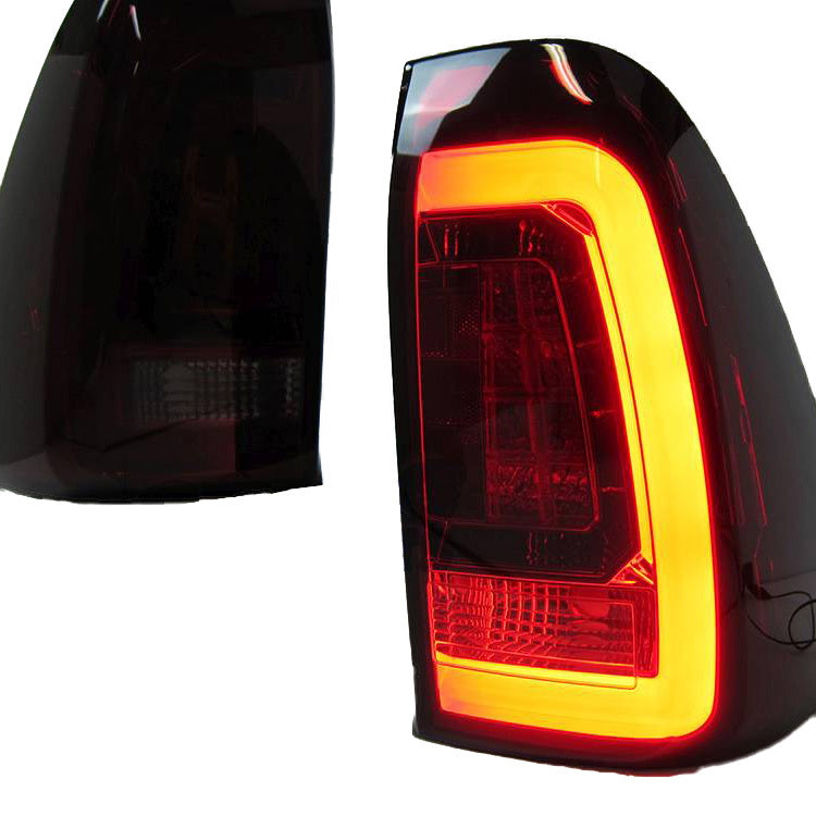 Smoke Red LED 3D Tail Lights Fit For Toyota Hilux REVO SR5 VIGO 2015-2020
