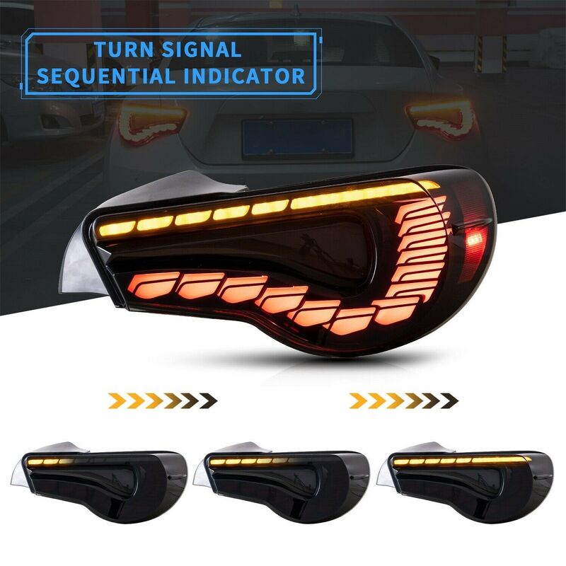 Vland V2 Smoke LED Tail Lights Fit For Toyota 86 GT GTS For Subaru BRZ 2012-2021
