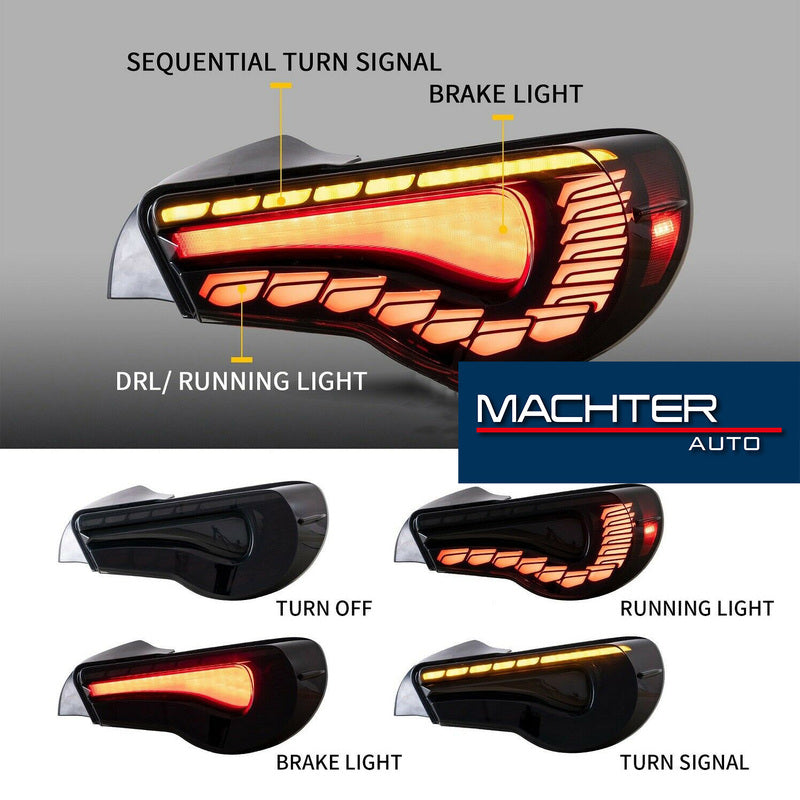Vland V2 Smoke LED Tail Lights Fit For Toyota 86 GT GTS For Subaru BRZ 2012-2021