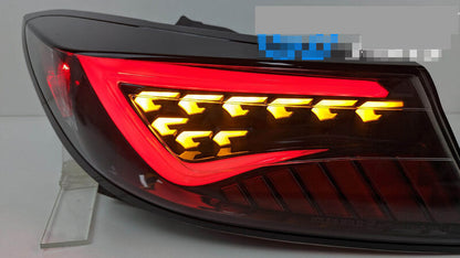 OLM Black White Bar LED Dynamic Tail Lights Fit For Toyota 86 GR86 For Subaru BRZ 2022-2023