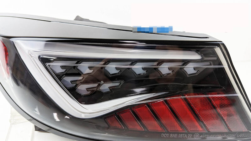 OLM Black White Bar LED Dynamic Tail Lights Fit For Toyota 86 GR86 For Subaru BRZ 2022-2023