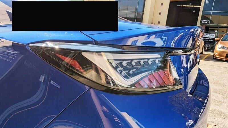 OLM Black White Bar LED Dynamic Tail Lights Fit For Toyota 86 GR86 For Subaru BRZ 2022-2023