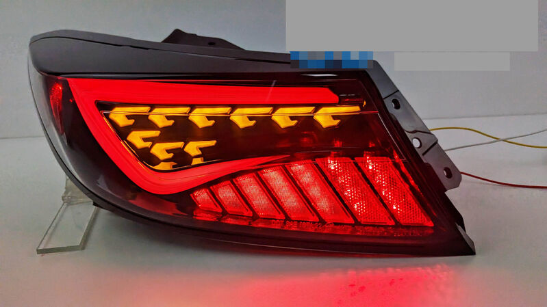 OLM Black White Bar LED Dynamic Tail Lights Fit For Toyota 86 GR86 For Subaru BRZ 2022-2023