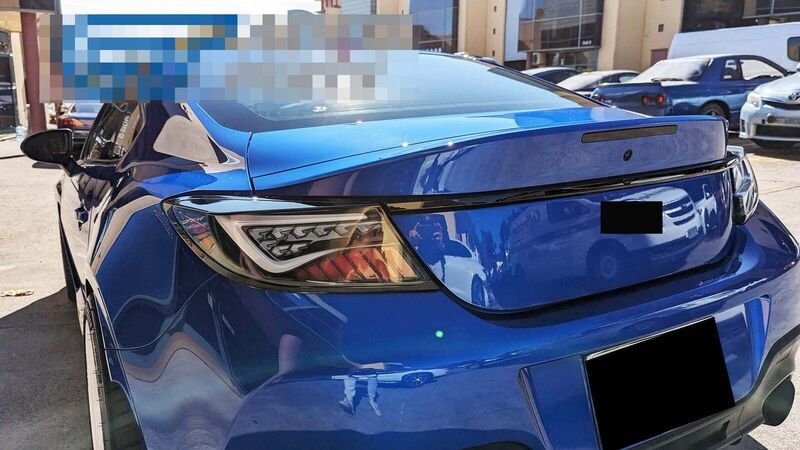OLM Black White Bar LED Dynamic Tail Lights Fit For Toyota 86 GR86 For Subaru BRZ 2022-2023