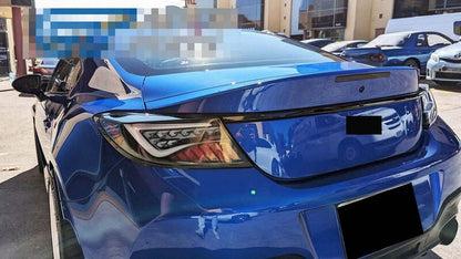 OLM Black White Bar LED Dynamic Tail Lights Fit For Toyota 86 GR86 For Subaru BRZ 2022-2023
