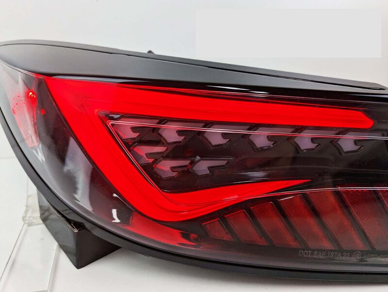OLM Black Red Bar LED Dynamic Tail Lights Fit For Toyota 86 GR86 For Subaru BRZ 2022-2023