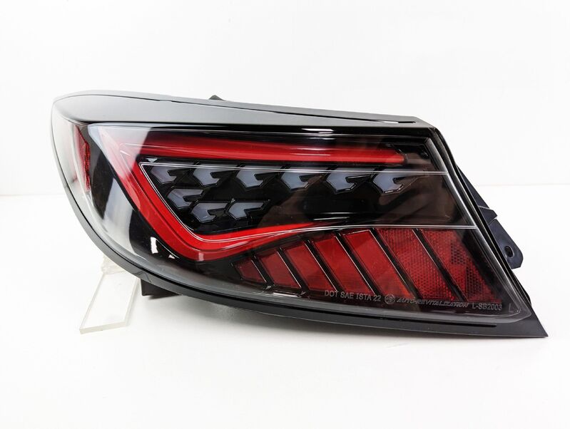 OLM Black Red Bar LED Dynamic Tail Lights Fit For Toyota 86 GR86 For Subaru BRZ 2022-2023