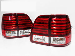 Clear Red LED Tail Lights Fit For Toyota Land Cruiser FJ100 LC100 1998-2007