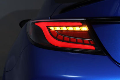 Smoke Red LED Dynamic Tail Lights Fit For Toyota 86 GR86 For Subaru BRZ 2022-2023