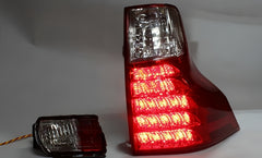 Clear Red LED Tail Light Fit For Toyota Land-Cruiser Prado 2009-2013 / Free Fog Lights