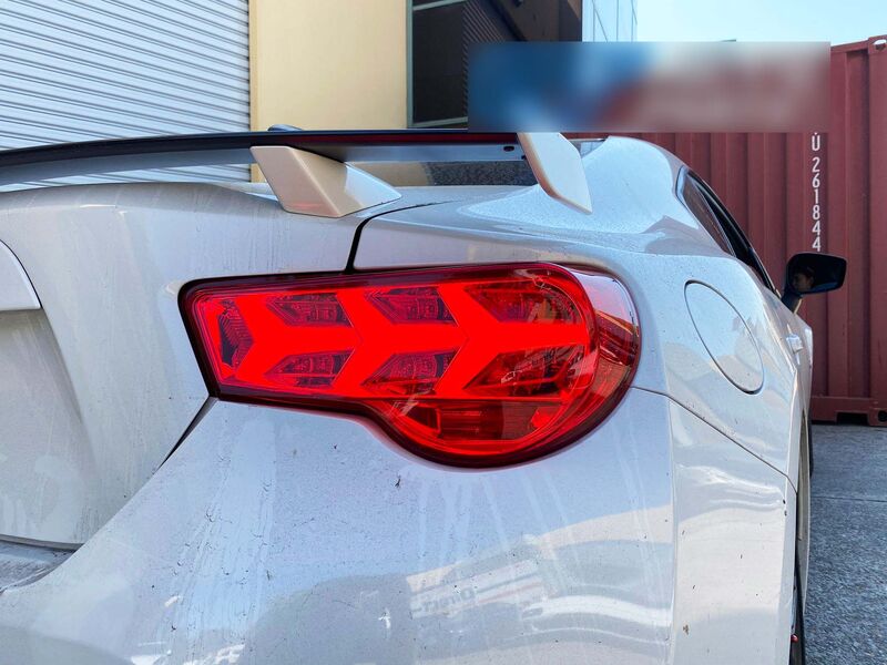 Clear Red Lambo Style LED Dynamic Indicator Tail Lights Fit For Toyota 86 For Subaru BRZ ZN6