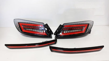 Intec Black Red LED Dynamic Tail Lights Fit For Toyota 86 GR86 For Subaru BRZ 2022-2023