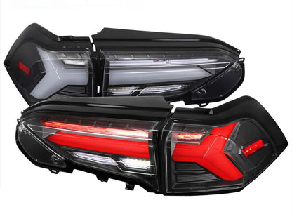 Spec D Black 3D LED Tail Lights Dynamic Signal Fit For Toyota Rav 4 2019-2023