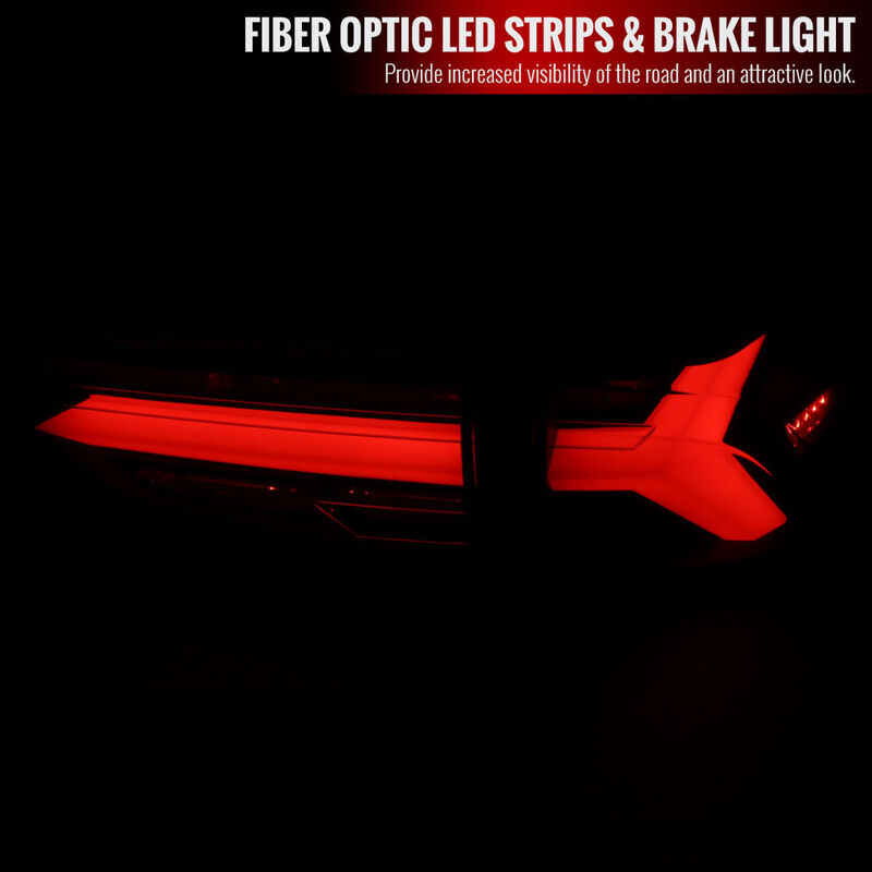 Spec D Black 3D LED Tail Lights Dynamic Signal Fit For Toyota Rav 4 2019-2023