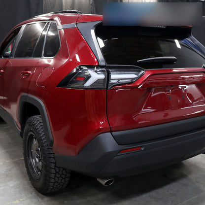 Spec D Black 3D LED Tail Lights Dynamic Signal Fit For Toyota Rav 4 2019-2023
