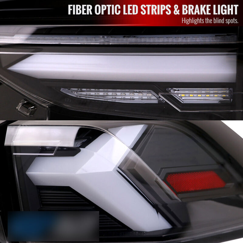 Spec D Black 3D LED Tail Lights Dynamic Signal Fit For Toyota Rav 4 2019-2023
