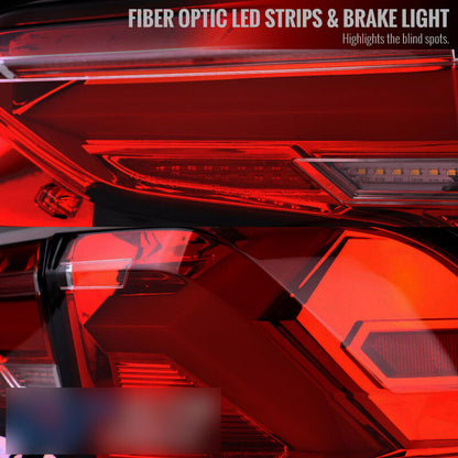 Spec D Smoke Red 3D LED Tail Lights Dynamic Signal Fit For Toyota Rav 4 2019-2023
