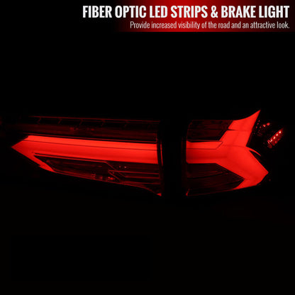 Spec D Smoke Red 3D LED Tail Lights Dynamic Signal Fit For Toyota Rav 4 2019-2023