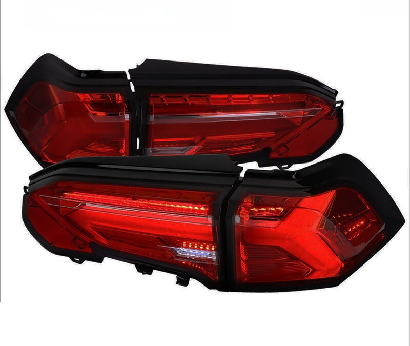 Spec D Smoke Red 3D LED Tail Lights Dynamic Signal Fit For Toyota Rav 4 2019-2023