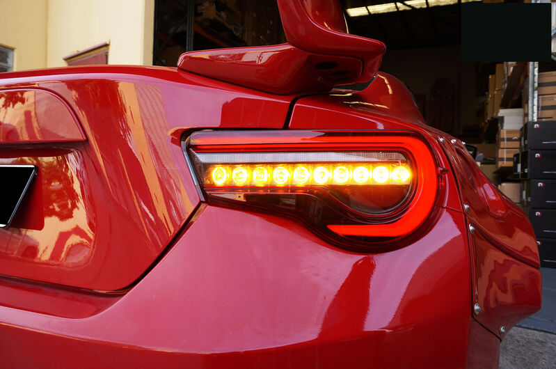 3D Light Bar Clear Red Tail Lights Dynamic Blinker Fit For Toyota 86 For Subaru BRZ ZN6 2012-2021
