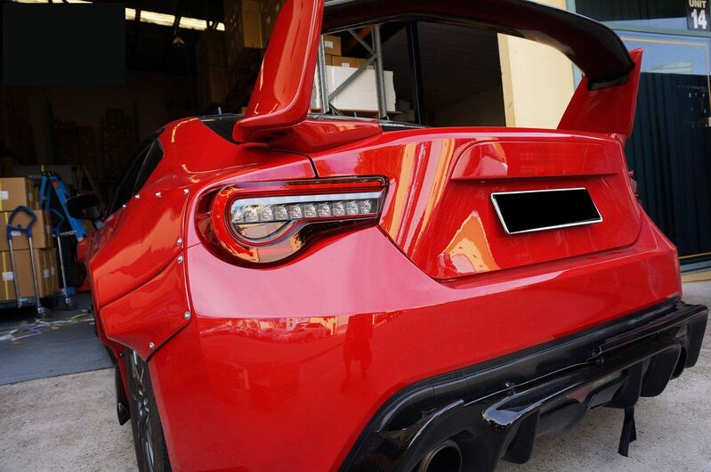 3D Light Bar Clear Red Tail Lights Dynamic Blinker Fit For Toyota 86 For Subaru BRZ ZN6 2012-2021