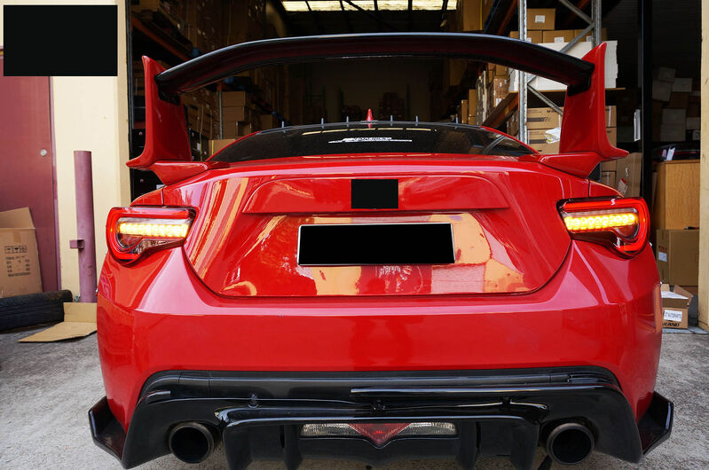 3D Light Bar Clear Red Tail Lights Dynamic Blinker Fit For Toyota 86 For Subaru BRZ ZN6 2012-2021