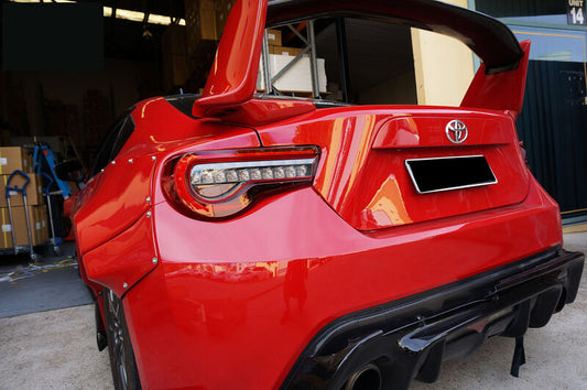 3D Light Bar Clear Red Tail Lights Dynamic Blinker Fit For Toyota 86 For Subaru BRZ ZN6 2012-2021