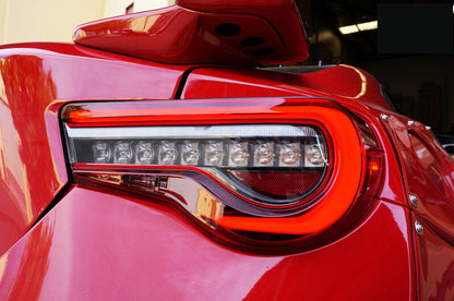 3D Light Bar Clear Red Tail Lights Dynamic Blinker Fit For Toyota 86 For Subaru BRZ ZN6 2012-2021