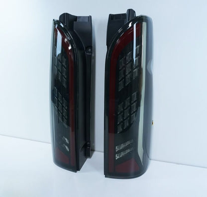 Black Edition Smoke Full LED Tail Lights Fit For Toyota Hiace Van 2004-2020