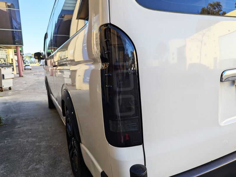 Smoke Black V3 3D Full LED Tail Lights Fit For Toyota Hiace Van 2004-2020