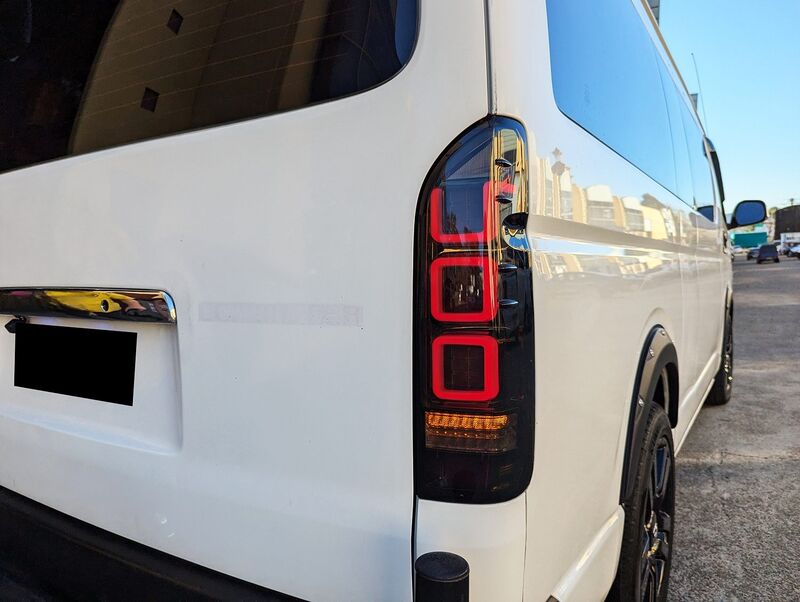 Smoke Black V3 3D Full LED Tail Lights Fit For Toyota Hiace Van 2004-2020