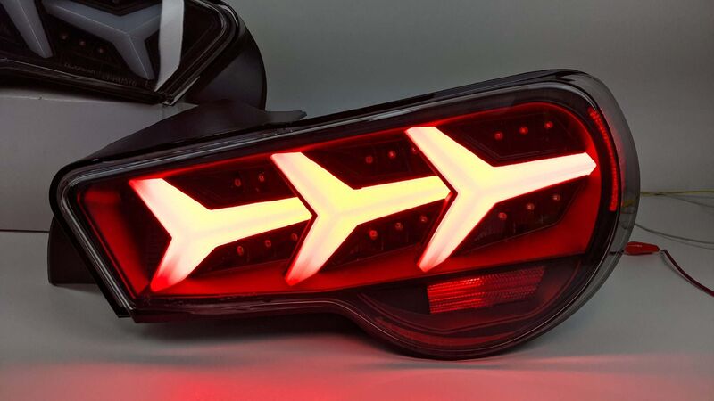 Black Lambo Style LED Taillights Fit For Toyota 86 Subaru BRZ ZN6 2012-2021