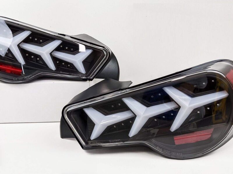 Black Lambo Style LED Taillights Fit For Toyota 86 Subaru BRZ ZN6 2012-2021